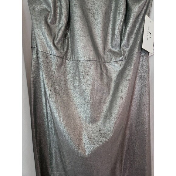 HALSTON Metallic Cocktail Dress size 12 NWT $178.00 - Picture 4 of 10
